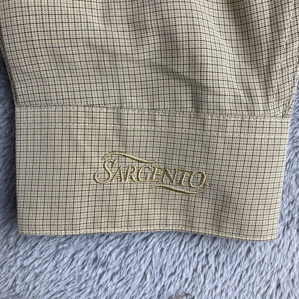 Tri-Mountain Shirt Mens XL Checked Long Sleeve Button Down Polynosic Blend - Picture 5 of 12